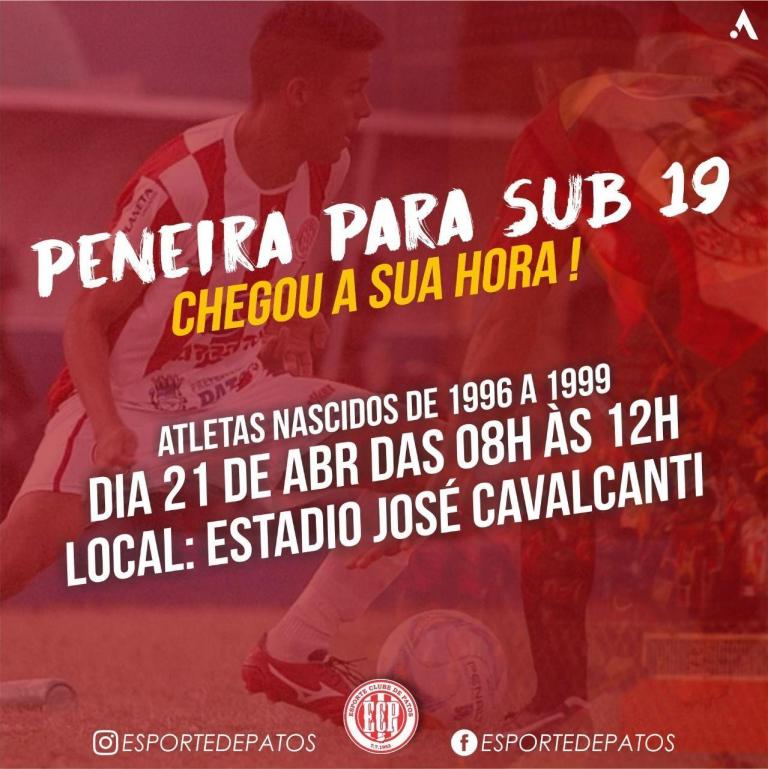 O Esporte de Patos no caminho certo, fará peneirão, visando o paraibano sub 19 de 2018