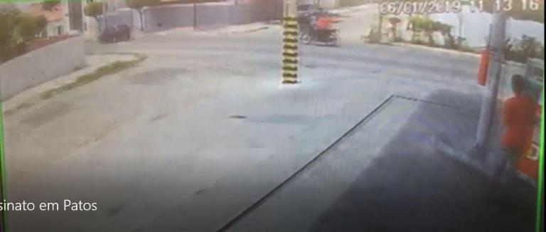 Vídeo mostra momento exato do assassinato deste domingo (06) em Patos. Veja o vídeo