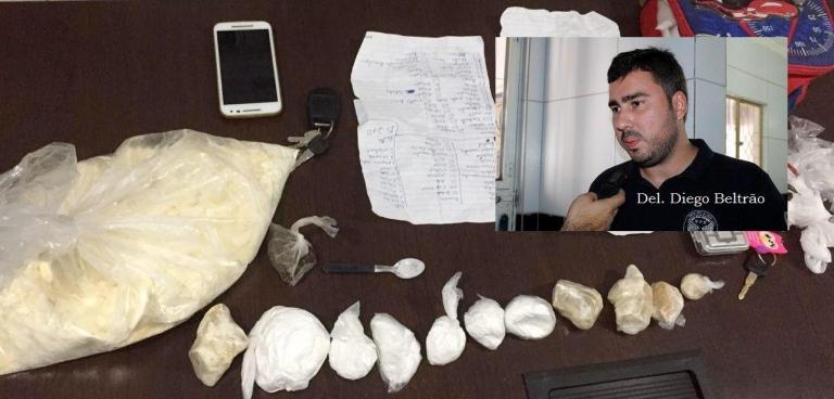 Curioso: Homem com mandado de prisão por homicídio é preso em flagrante por tráfico de droga. Escute