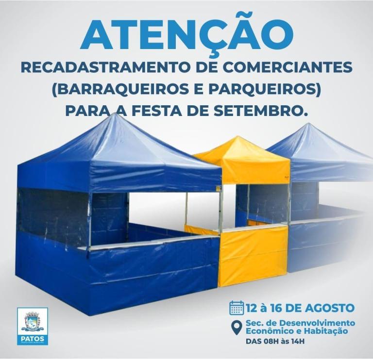 Cadastramento de comerciantes que vão trabalhar na Festa de Nossa Senhora Da Guia, termina nesta sexta-feira, (16)