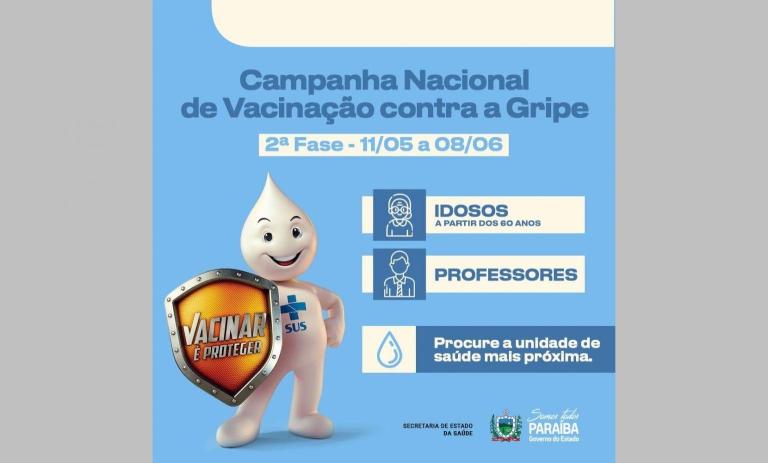 Segunda etapa da campanha de vacinação contra gripe começa nesta terça (11) para idosos e professores