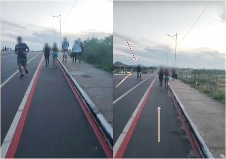 Ciclistas afirmam que desistiram de pedalar na Alça Sudeste de Patos, devido ocupação do espaço por pedestres