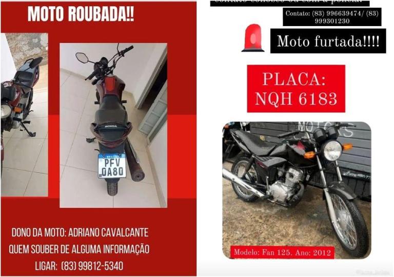 Em Patos: Professores tem motos furtadas nesta segunda-feira (22) de frente a Escola Monsenhor Vieira (CEPA)