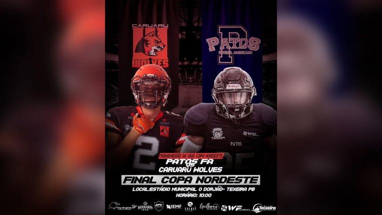 Patos Futebol Americano enfrenta Caruaru Wolves na final da Copa Nordeste