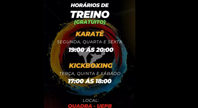 Programa de extensão da UEPB em Patos oferece aulas gratuitas de caratê e kickboxing para a comunidade